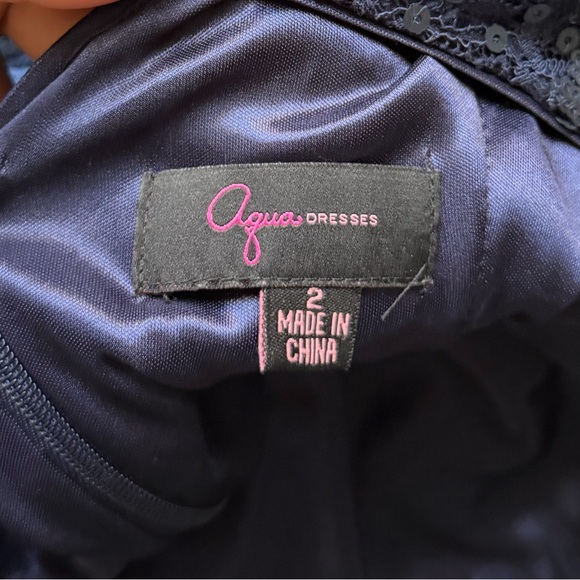 Navy Blue Sequin Dress - Picture 5 of 5